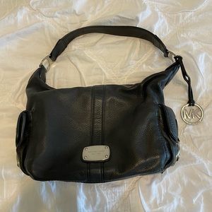 Michaels Kors black leather handbag